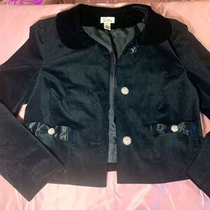 Lilly Pulitzer Velvet Peter Pan Collar Jacket